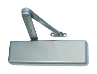 LCN 4011.US28.LH Heavy Duty EN.1-4 Overhead Door Closer (Pull Side) with Backcheck & Plastic Cover - Silver (Left Hand)