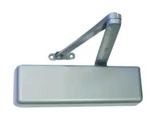 LCN 4011.US28.RH Heavy Duty EN.1-4 Overhead Door Closer (Pull Side) with Backcheck & Plastic Cover - Silver (Right Hand)