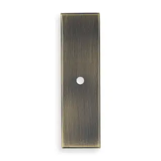 AWBP76AB - Alexander & Wilks Rectangular Cabinet Knob Backplate - Antique Brass