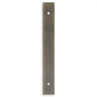 AWBP128AB - Alexander & Wilks Rectangular Cabinet Pull Backplate 168mm x 22mm (128mm c/c) - Antique Brass