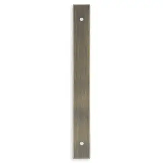 AWBP160AB - Alexander & Wilks Rectangular Cabinet Pull Backplate 200mm x 22mm (160mm c/c) - Antique Brass