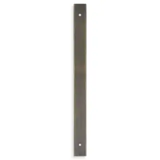 AWBP224AB - Alexander & Wilks Rectangular Cabinet Pull Backplate 264mm x 22mm (224mm c/c) - Antique Brass
