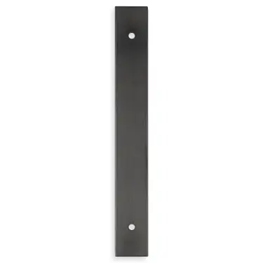 Click Here To Enlarge This Photo Of AWBP128DBZPVD - Alexander & Wilks Rectangular Cabinet Pull Backplate 168mm x 22mm (128mm c/c) - Dark Bronze PVD