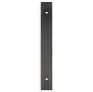 AWBP128DBZPVD - Alexander & Wilks Rectangular Cabinet Pull Backplate 168mm x 22mm (128mm c/c) - Dark Bronze PVD