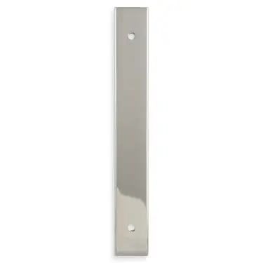 Click Here To Enlarge This Photo Of AWBP128PN - Alexander & Wilks Rectangular Cabinet Pull Backplate 168mm x 22mm (128mm c/c) - Polished Nickel