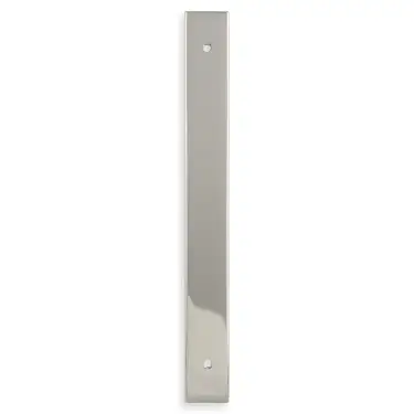 Click Here To Enlarge This Photo Of AWBP160PN - Alexander & Wilks Rectangular Cabinet Pull Backplate 200mm x 22mm (160mm c/c) - Polished Nickel
