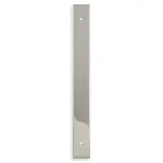 AWBP160PN - Alexander & Wilks Rectangular Cabinet Pull Backplate 200mm x 22mm (160mm c/c) - Polished Nickel
