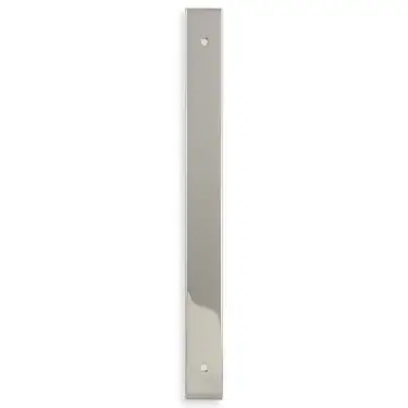 Click Here To Enlarge This Photo Of AWBP192PN - Alexander & Wilks Rectangular Cabinet Pull Backplate 232mm x 22mm (192mm c/c) - Polished Nickel