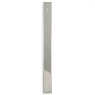 AWBP192PN - Alexander & Wilks Rectangular Cabinet Pull Backplate 232mm x 22mm (192mm c/c) - Polished Nickel