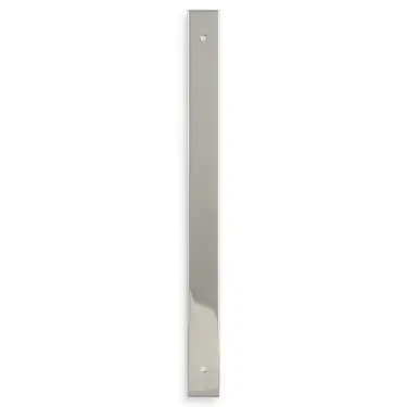 Click Here To Enlarge This Photo Of AWBP224PN - Alexander & Wilks Rectangular Cabinet Pull Backplate 264mm x 22mm (224mm c/c) - Polished Nickel