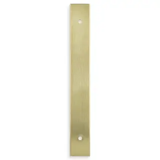AWBP128SBPVD - Alexander & Wilks Rectangular Cabinet Pull Backplate 168mm x 22mm (128mm c/c) - Satin Brass PVD