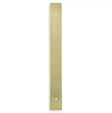 Click Here To Enlarge This Photo Of AWBP160SBPVD - Alexander & Wilks Rectangular Cabinet Pull Backplate 200mm x 22mm (160mm c/c) - Satin Brass PVD