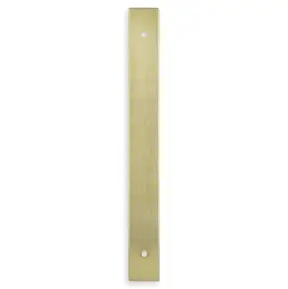AWBP160SBPVD - Alexander & Wilks Rectangular Cabinet Pull Backplate 200mm x 22mm (160mm c/c) - Satin Brass PVD