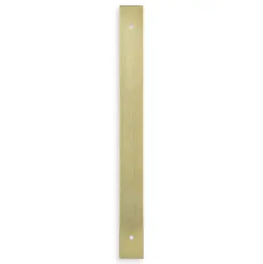 Click Here To Enlarge This Photo Of AWBP192SBPVD - Alexander & Wilks Rectangular Cabinet Pull Backplate 232mm x 22mm (192mm c/c) - Satin Brass PVD