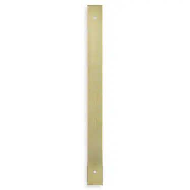 Click Here To Enlarge This Photo Of AWBP224SBPVD - Alexander & Wilks Rectangular Cabinet Pull Backplate 264mm x 22mm (224mm c/c) - Satin Brass PVD
