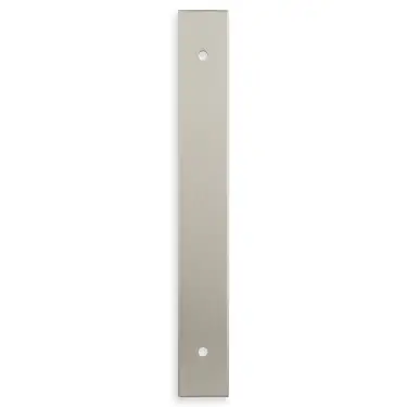 Click Here To Enlarge This Photo Of AWBP128SN - Alexander & Wilks Rectangular Cabinet Pull Backplate 168mm x 22mm (128mm c/c) - Satin Nickel
