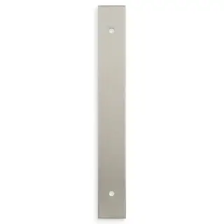AWBP128SN - Alexander & Wilks Rectangular Cabinet Pull Backplate 168mm x 22mm (128mm c/c) - Satin Nickel