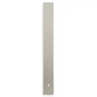 AWBP160SN - Alexander & Wilks Rectangular Cabinet Pull Backplate 200mm x 22mm (160mm c/c) - Satin Nickel