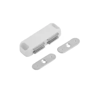 8263 - Chase Hardware White Double Magnetic Catch (6kg)