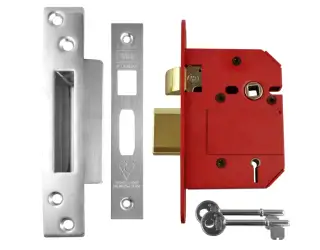 UNION J2200S StrongBOLT British Standard 5 Lever Sashlock - 75mm Satin Chrome