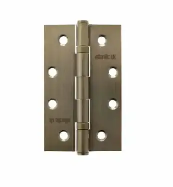 Click Here To Enlarge This Photo Of Atlantic - AH42525AB Slim Knuckle Ball Bearing Hinges 4″ x 2.5″ x 2.5mm – Antique Brass