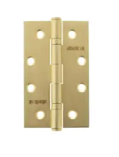 Atlantic - AH42525SB Slim Knuckle Ball Bearing Hinges 4″ x 2.5″ x 2.5mm – Satin Brass