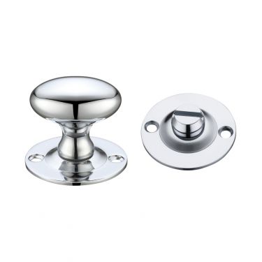Click Here To Enlarge This Photo Of FB41CP - Zoo Hardware Fulton & Bray Oval Thumb Turn with Coin Release (5mm spindle) Polished Chrome