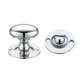FB41CP - Zoo Hardware Fulton & Bray Oval Thumb Turn with Coin Release (5mm spindle) Polished Chrome