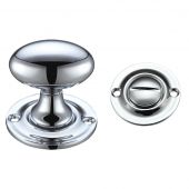 FB42CP - Zoo Hardware Fulton & Bray Oval Thumb Turn with Coin Release (5mm spindle) Polished Chrome
