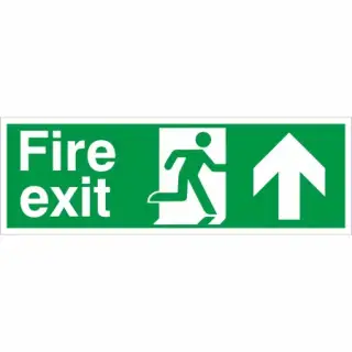 Self Adhesive Vinyl Fire Exit Up Sign