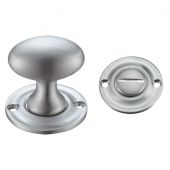 FB42SC - Zoo Hardware Fulton & Bray Oval Thumb Turn with Coin Release (5mm spindle) Satin Chrome