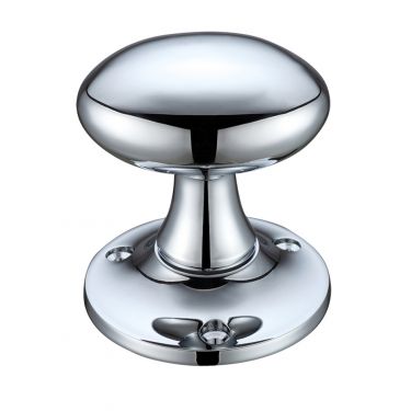 Click Here To Enlarge This Photo Of FB500CP - Zoo Hardware Fulton & Bray Oval Mortice Knob Furniture (Unsprung) 60mm Rose dia. Polished Chrome