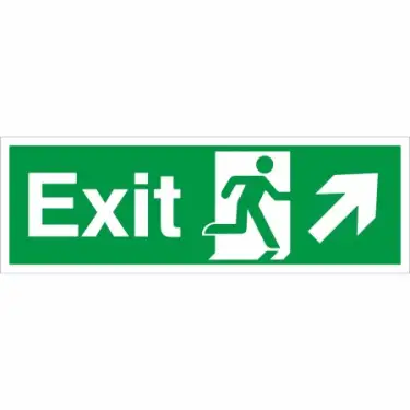 Click Here To Enlarge This Photo Of Self Adhesive Vinyl Exit Arrow Up Right Sign