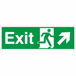 Self Adhesive Vinyl Exit Arrow Up Right Sign