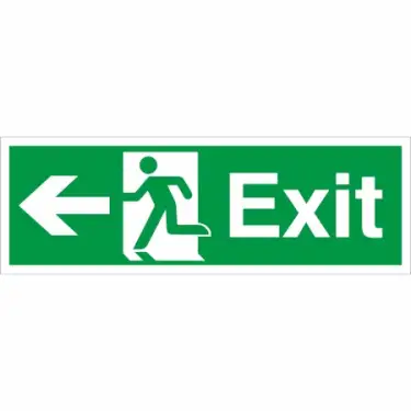 Click Here To Enlarge This Photo Of Self Adhesive Vinyl Exit Arrow Left Sign