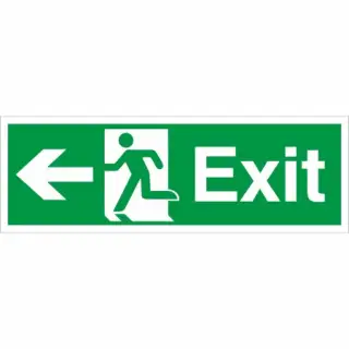 Self Adhesive Vinyl Exit Arrow Left Sign