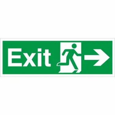 Click Here To Enlarge This Photo Of Self Adhesive Vinyl Exit Arrow Right Sign