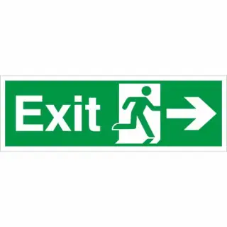 Self Adhesive Vinyl Exit Arrow Right Sign