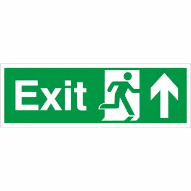 Click Here To Enlarge This Photo Of Self Adhesive Vinyl Exit Arrow Up Sign