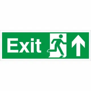 Self Adhesive Vinyl Exit Arrow Up Sign
