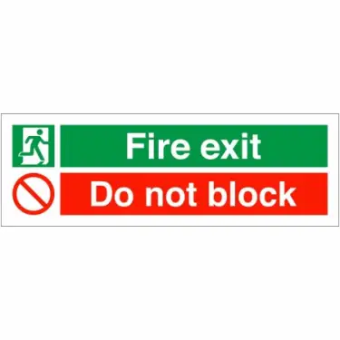 Click Here To Enlarge This Photo Of Self Adhesive Vinyl Exit Running Man Left Sign