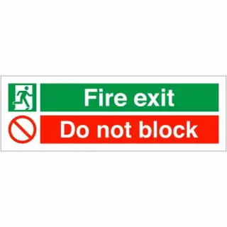 Self Adhesive Vinyl Exit Running Man Left Sign