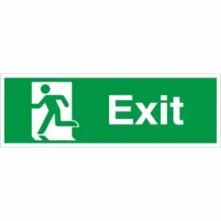 Rigid Plastic (1mm) Exit Running Man Left Sign