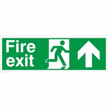 Click Here To Enlarge This Photo Of Foam Board (3mm) Extra Large 900mm x 300mm Fire Exit Arrow Up Sign