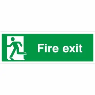 Foam Board (3mm) Extra Large 900mm x 300mm Fire Exit Running Man Left Sign