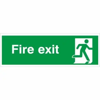 Foam Board (3mm) Extra Large 900mm x 300mm Fire Exit Running Man Right Sign