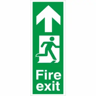 Rigid Plastic (1mm) Fire Exit Arrow Up Sign