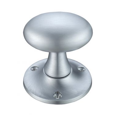 Click Here To Enlarge This Photo Of FB500SC - Zoo Hardware Fulton & Bray Oval Mortice Knob Furniture (Unsprung) 60mm Rose dia. Satin Chrome