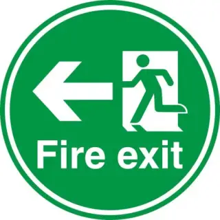 Fire Exit Arrow Anti-Slip Floor Sign