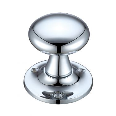 Click Here To Enlarge This Photo Of FB501CP - Zoo Hardware Fulton & Bray Mushroom Mortice Knob Furniture (Unsprung) 60mm Rose dia. Polished Chrome
